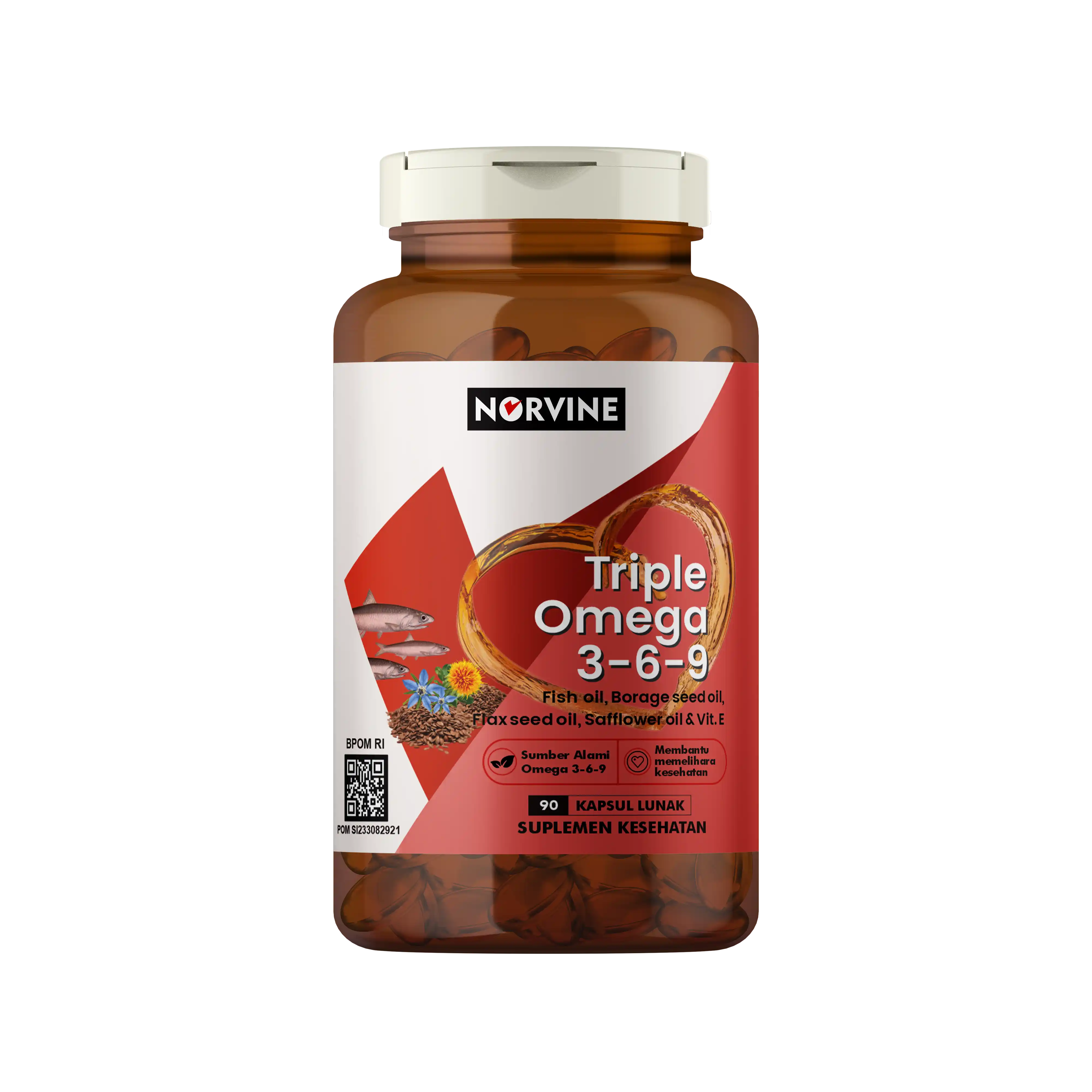 Norvine Triple Omega 3-6-9 90 Kapsul Lunak